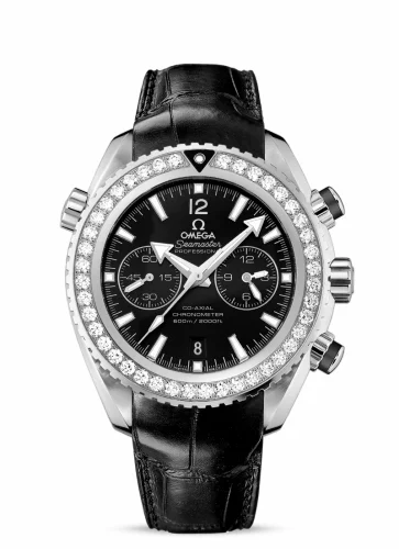 Omega Seamaster Planet Ocean 600M Co-Axial 45.5 Chronograph Stainless Steel / Diamond / Black / Alligator 232.18.46.51.01.001 (23218465101001)